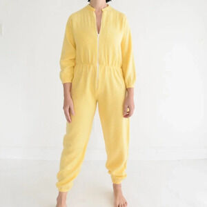 Butter Yellow Onesie Vintage Pastel EGirl Cottagecore Romper S